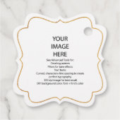 Imitate Gold Trim, DIY Custom Extravagant Square G Geschenkanhänger (Rückseite)