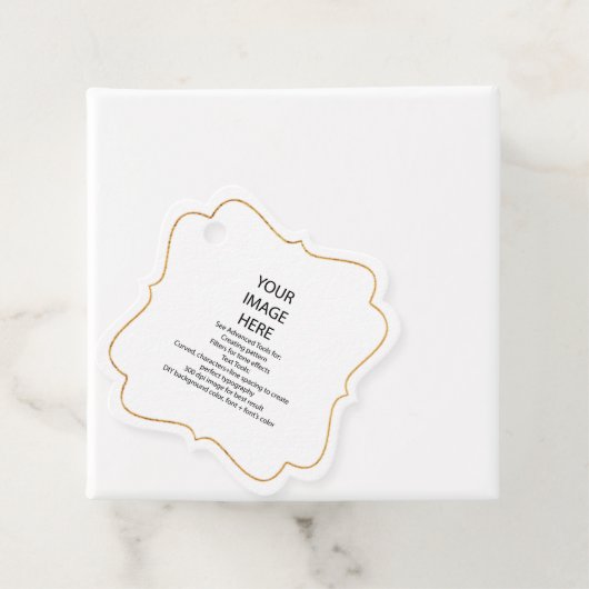 Imitate Gold Trim, DIY Custom Extravagant Square G Geschenkanhänger (Beispiel)