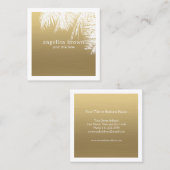 Imitate Gold Tropical Square Business Card Quadratische Visitenkarte (Vorne/Hinten)