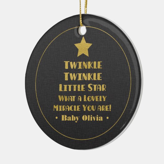 Imitate Gold Twinkle Twinkle Little Star Kinderzim Keramikornament (Links)