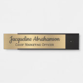 Imitate Gold und Black Office Türzeichen Kein Logo Türschild (Vorderseite )