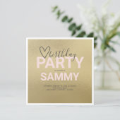 Imitate Gold und Pink Party (Stehend Vorderseite)