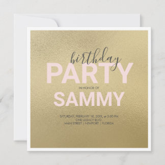 Imitate Gold und Rosa Geburtstagsparty