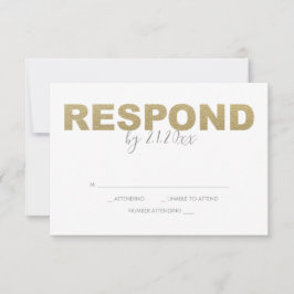 Imitate Gold und Rosa Reply RSVP-Karten RSVP Karte