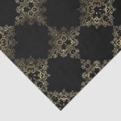 Imitate Gold und Schwarz Dekorationsmuster Seidenpapier (Ausschnitt)
