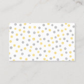 Imitate Gold und Silber Glitzer Confetti Dots Visitenkarte (Rückseite)