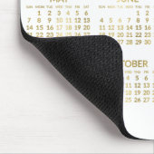 Imitate Gold und Weißer Jahreskalender 2023 Mousepad (Ecke)