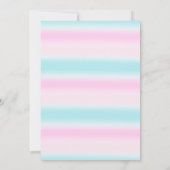 Imitate Gold Unicorn Bow Rainbow Birthday Einladung (Rückseite)