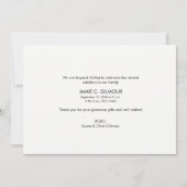 Imitate Gold Vielen Dank, dass Sie Script Baby Fot Ankündigung (Rückseite)