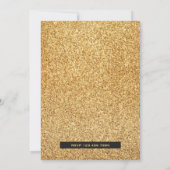 Imitate Gold Vintag Chandelier Geburtstagsparty Einladung (Rückseite)