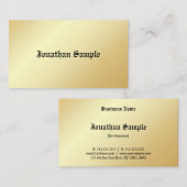 Imitate Gold Vorlage Alter Text Personalisiert gla Visitenkarte (Vorne/Hinten)
