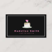 Imitate Gold Wedding Cake Baker Logo Baker Visitenkarte (Vorderseite)