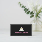 Imitate Gold Wedding Cake Baker Logo Baker Visitenkarte (Stehend Vorderseite)