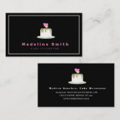 Imitate Gold Wedding Cake Baker Logo Baker Visitenkarte (Vorne/Hinten)