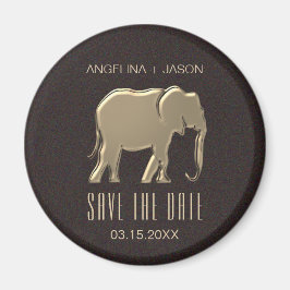 Imitate Gold Wedding speichern das Datum der Einla Magnet