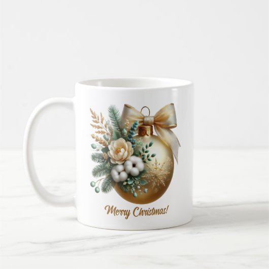 Imitate Gold Weihnachtsbaumwolle Goldbug Kaffeetasse (Links)