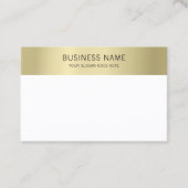 Imitate Gold Weiß Elegante Moderne Minimalistische Visitenkarte (Vorderseite)