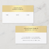 Imitate Gold Weiße Erinnerung Terminkarte (Vorne/Hinten)