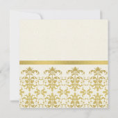 IMITATE GOLD WHITE DAMASK CLASSIC WORKSHOP-VERANST EINLADUNG (Rückseite)