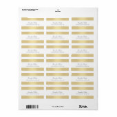 Imitate Gold White Handwriting Script Elegante Mod Adressaufkleber (Vorne)