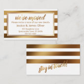 Imitate Gold & White Streifen Wir haben die Handou Visitenkarte (Vorne/Hinten)