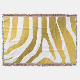 Imitate Gold Zebra Print Stripes Muster Decke