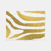 Imitate Gold Zebra Print Stripes Muster Fleecedecke (Vorderseite (Horizontal))
