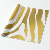 Imitate Gold Zebra Print Stripes Muster Geschenkpapier (Ungerollt)