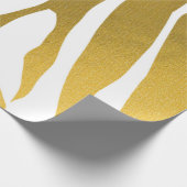 Imitate Gold Zebra Print Stripes Muster Geschenkpapier (Ecke)