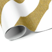 Imitate Gold Zebra Print Stripes Muster Geschenkpapier (Rolleneckpunkt)