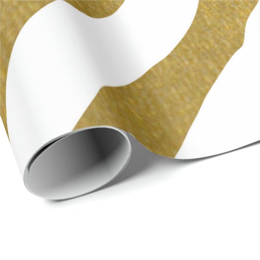 Imitate Gold Zebra Print Stripes Muster Geschenkpapier (Rolleneckpunkt)