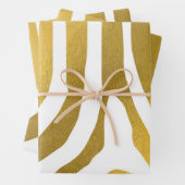 Imitate Gold Zebra Print Stripes Muster Geschenkpapier Set (Beispiel)