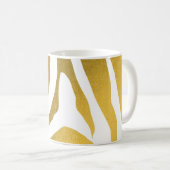 Imitate Gold Zebra Print Stripes Muster Kaffeetasse (VorderseiteRechts)