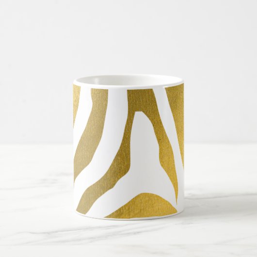 Imitate Gold Zebra Print Stripes Muster Kaffeetasse (Mittel)