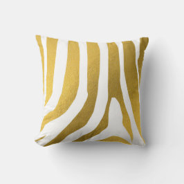 Imitate Gold Zebra Print Stripes Muster Kissen