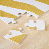Imitate Gold Zebra Print Stripes Muster Puzzle (Seite)