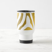 Imitate Gold Zebra Print Stripes Muster Reisebecher (Mittel)