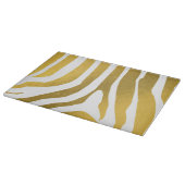 Imitate Gold Zebra Print Stripes Muster Schneidebrett (Ecke)