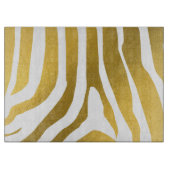 Imitate Gold Zebra Print Stripes Muster Schneidebrett (Vorderseite)