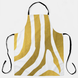 Imitate Gold Zebra Print Stripes Muster Schürze