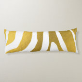 Imitate Gold Zebra Print Stripes Muster Seitenschläferkissen (Rückseite)