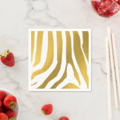 Imitate Gold Zebra Print Stripes Muster Serviette (Beispiel)