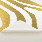 Imitate Gold Zebra Print Stripes Muster Sherpadecke (3/4)
