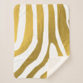 Imitate Gold Zebra Print Stripes Muster Sherpadecke (Vorderseite)