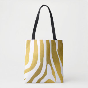 Imitate Gold Zebra Print Stripes Muster Tasche