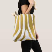 Imitate Gold Zebra Print Stripes Muster Tasche (Von Nahem)