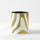 Imitate Gold Zebra Print Stripes Muster Tasse (Zentrum)