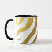 Imitate Gold Zebra Print Stripes Muster Tasse (Links)