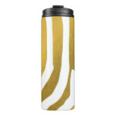 Imitate Gold Zebra Print Stripes Muster Thermosbecher (Vorderseite)