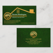 Imitate Gold Zuhause Green Forest Grunge Contracto Visitenkarte (Vorne/Hinten)